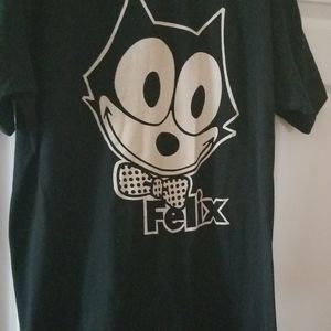 Felix the Cat with bow tie black XL t-shirt